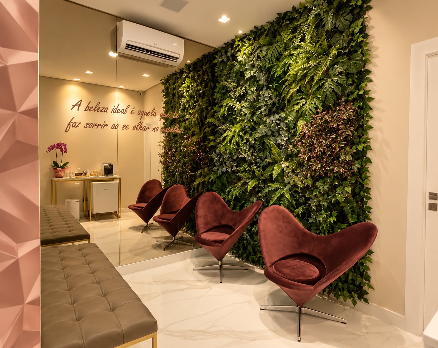 Sala de espera do Instituto Facehof